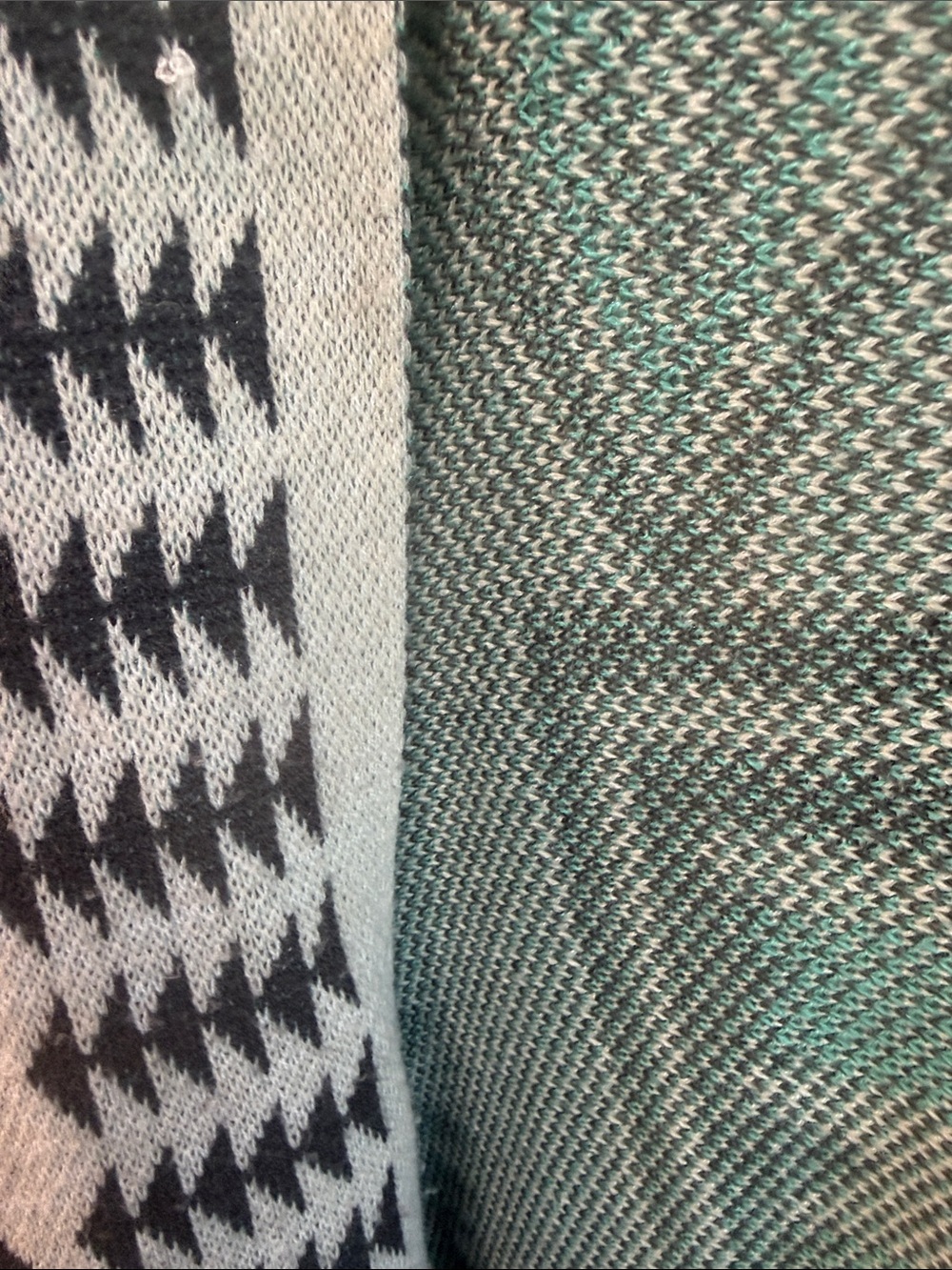 Source Unknown Aztec Open-Front Knit Cardigan - Cream, Teal, Black - Picture 4 of 4